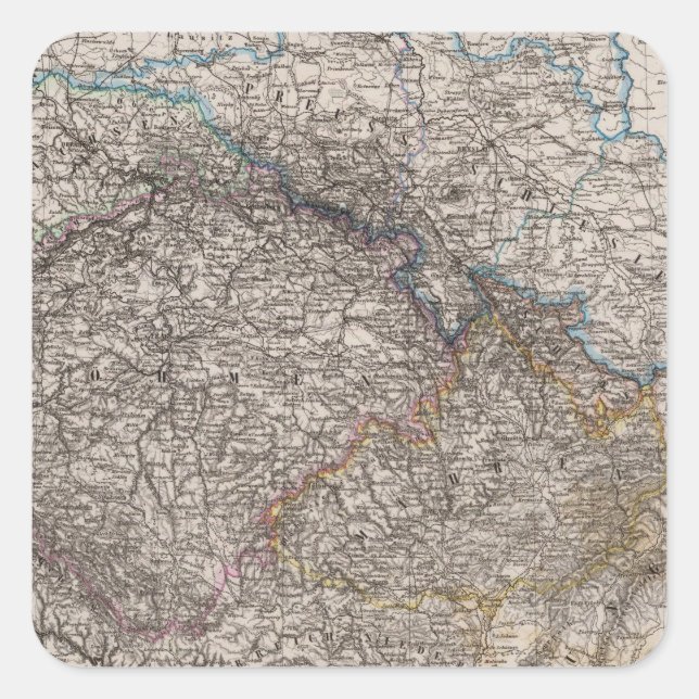 Adesivo Quadrado Alemanha Oriental ou Boêmia (Frente)