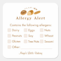 Alerta de Alergia da Panificação Caseira Pão Capri