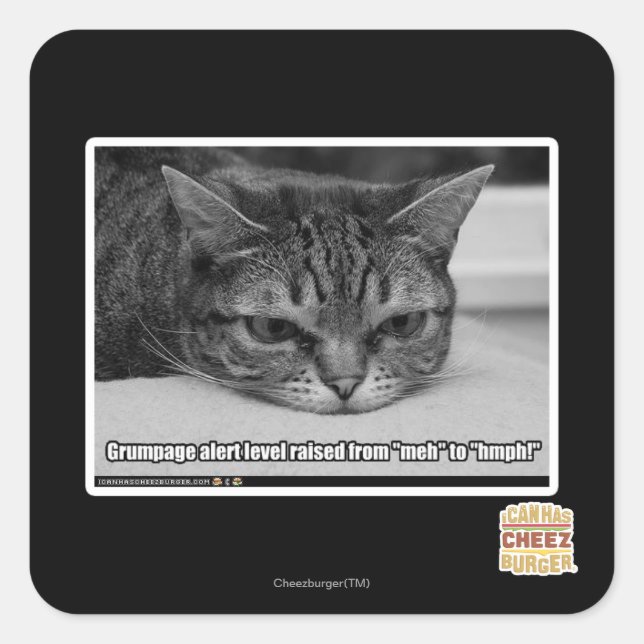 Adesivo Quadrado Alerta de página de notas (Frente)