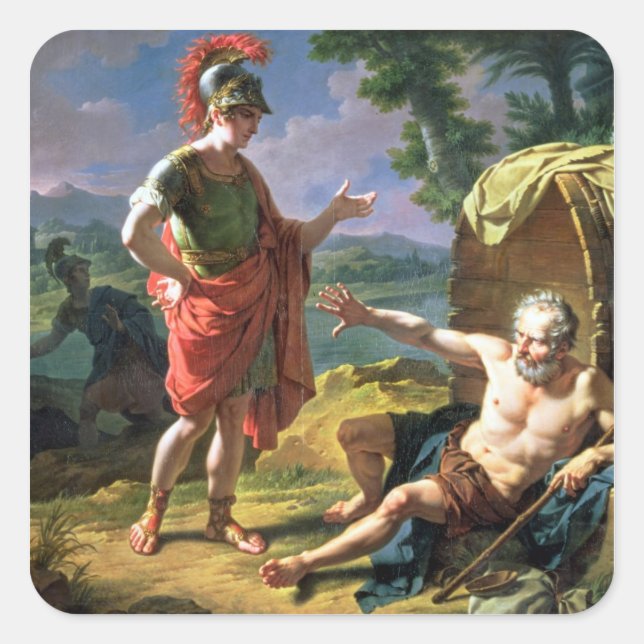 Adesivo Quadrado Alexander e Diogenes, 1818 (óleo na canvas) (Frente)