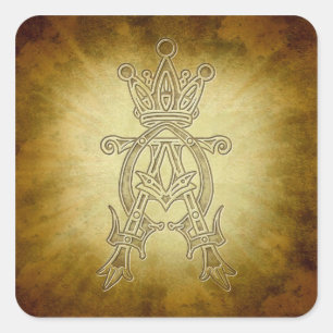 Adesivo Quadrado Alfa Omega King of Kings Design