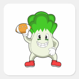 Adesivo Quadrado Alface no Futebol