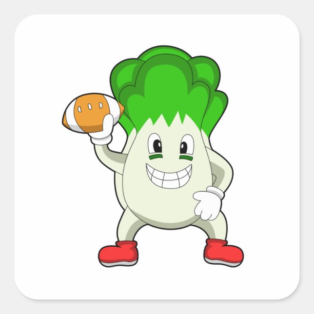 Adesivo Quadrado Alface no Futebol (Frente)