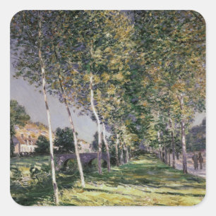 Adesivo Quadrado Alfred Sisley   a caminhada