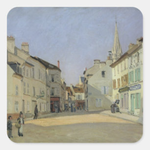 Adesivo Quadrado Alfred Sisley   Rue de la Chaussee no Argenteuil