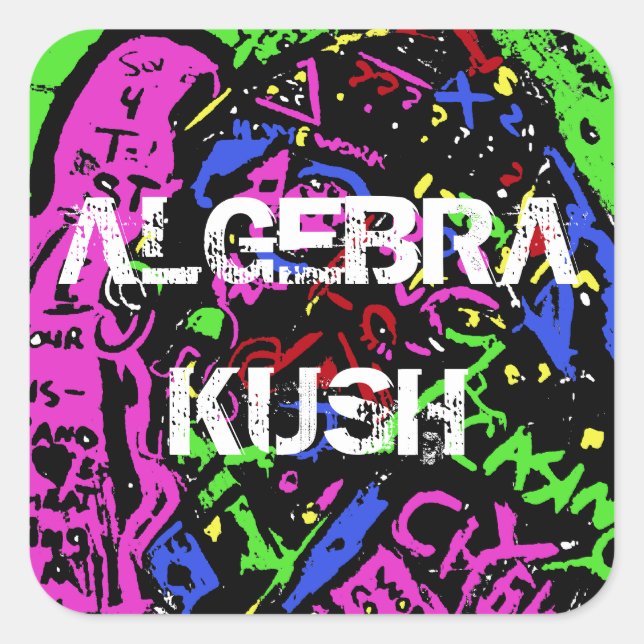 ADESIVO QUADRADO ÁLGEBRA KUSH (Frente)