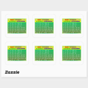 Adesivo Quadrado Algebra Math Sticker - Floresta Verde
