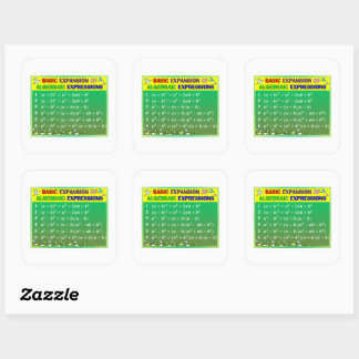 Adesivo Quadrado Algebra Math Sticker - Floresta Verde
