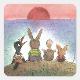 Adesivo Quadrado Algo Vermelho