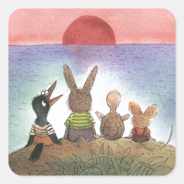 Adesivo Quadrado Algo Vermelho (Frente)