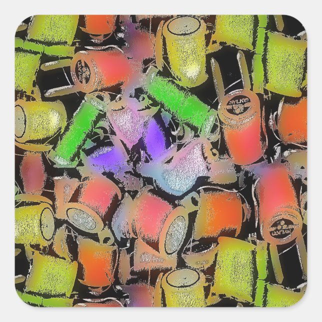 ADESIVO QUADRADO ALGODÃO REÚNE VESTIDO DE PADRÃO (Frente)