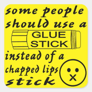 Adesivo Quadrado Algumas Ppl Devem Utilizar Um Pau De Cola Para Lá