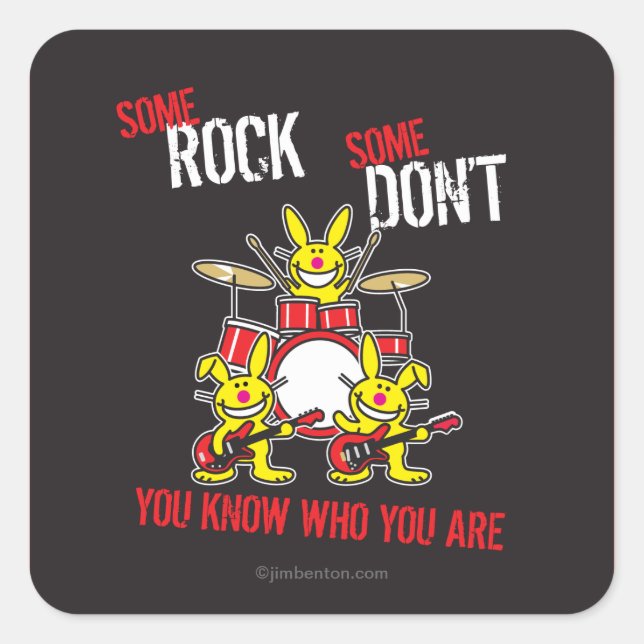 Adesivo Quadrado Algumas Rock (Frente)