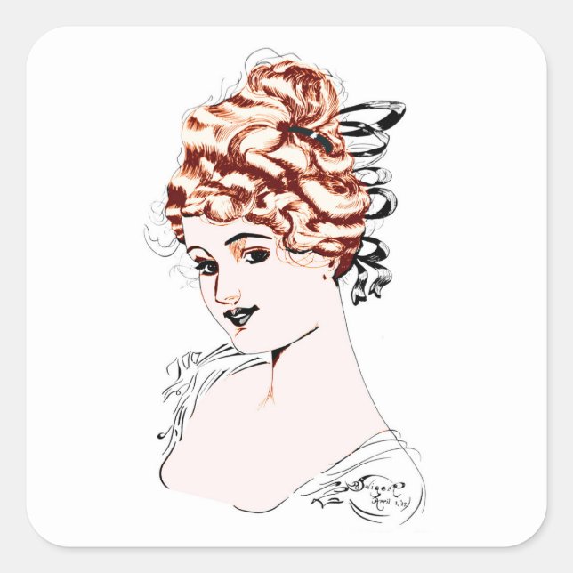 Adesivo Quadrado Alice M. McPherrin por Russell L. Swigert arte de  (Frente)