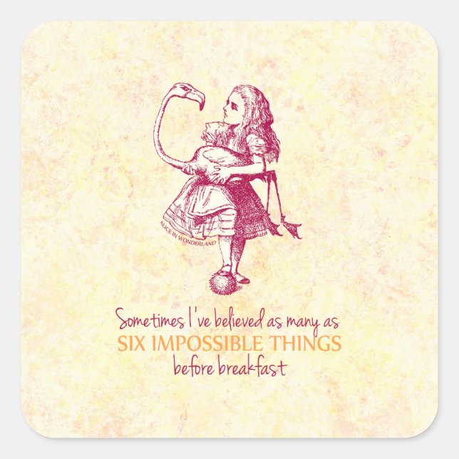 Adesivo Quadrado Alice no País das Maravilhas (Frente)