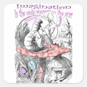 Adesivo Quadrado Alice no País das Maravilhas