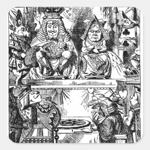 Adesivo Quadrado Alice no País das Maravilhas Vintage, Julgamento d