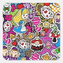 Alice Wonderland Mad Hatter Cat Doodle Art de Leah