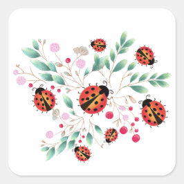 Adesivo Quadrado Alichante/rótulo das aves e bagas