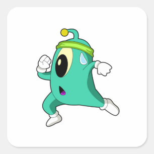 Adesivo Quadrado Alienígena como Runner