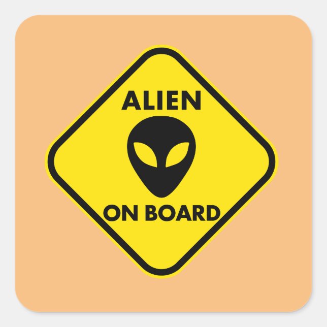 ADESIVO QUADRADO ALIENÍGENA ONBOARD FUNNKERS (Frente)