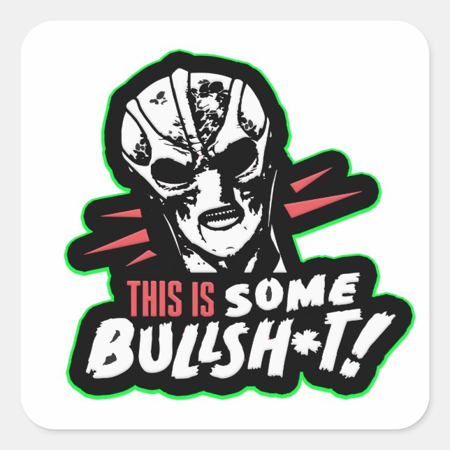 Adesivo Quadrado Alienígena Residente (Frente)