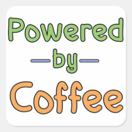 Adesivo Quadrado Alimentado por café