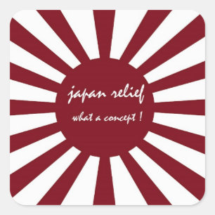 Adesivo Quadrado alivio japão que conceito
