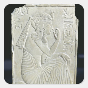 Adesivo Quadrado Alivio que descreve Ramesses II como uma criança