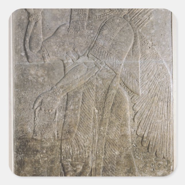 Adesivo Quadrado Alivio que retrata um Genie Alado (Frente)