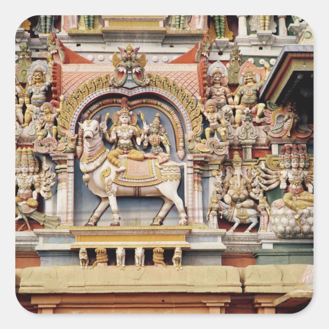 Adesivo Quadrado Alivio representando Shiva e Parvati (Frente)