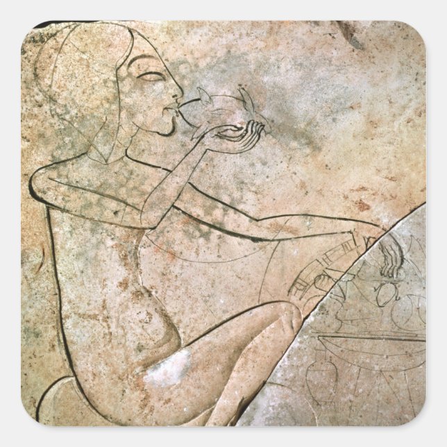 Adesivo Quadrado Alivio representando uma princesa comendo uma torr (Frente)