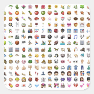 Adesivo Quadrado All iPhone/iOS emojis