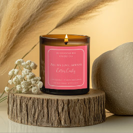 Adesivo Quadrado All My Love Valentine – Romantic Pink Candle Label