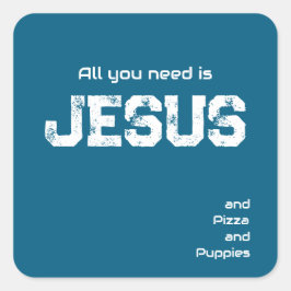 Adesivo Quadrado All You Need is Jesus Sticker 2
