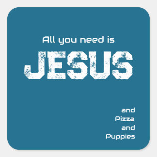 Adesivo Quadrado All You Need is Jesus Sticker 2
