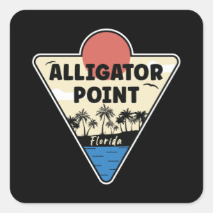 Adesivo Quadrado Alligator Point Florida Seashore