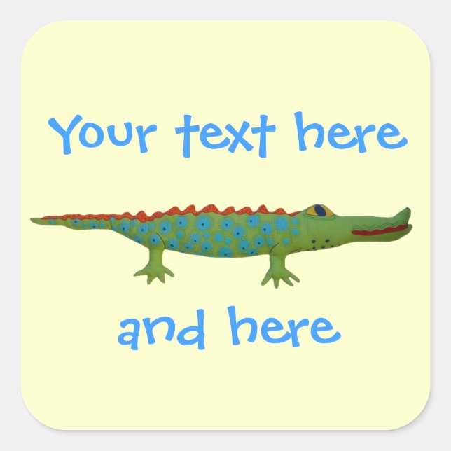 Adesivo Quadrado Alligator Sticker (Frente)