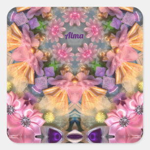 Adesivo Quadrado ALMA ~ Shades Amarelo, Puro, Rosa, Azul