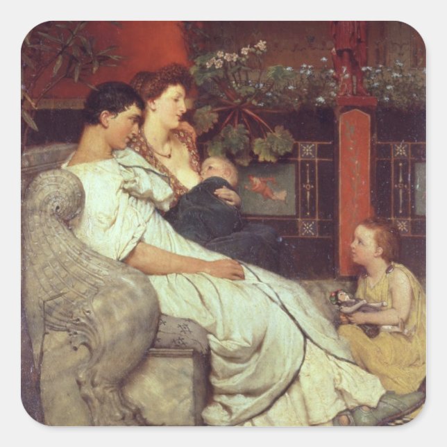 Adesivo Quadrado Alma-Tadema | A Roman Family, 1867 (Frente)
