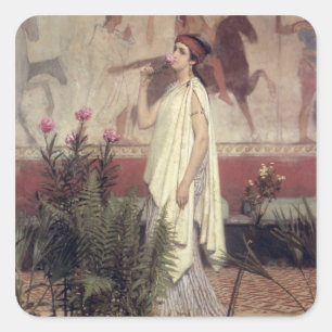 Adesivo Quadrado Alma-Tadema   uma mulher grega, 1869