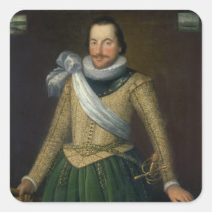 Adesivo Quadrado Almirante Sir Thomas Button (d.1694)