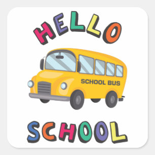 Adesivo Quadrado Alô School Square Sticker
