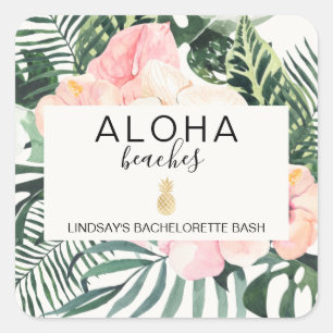 Adesivo Quadrado Aloha Beaches Bachelorette