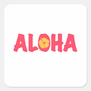 Adesivo Quadrado Aloha Square Sticker