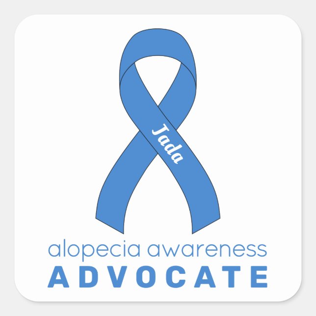 Adesivo Quadrado Alopecia Advocate White Square Sticker (Frente)