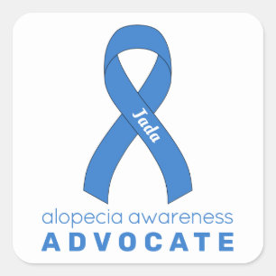 Adesivo Quadrado Alopecia Advocate White Square Sticker
