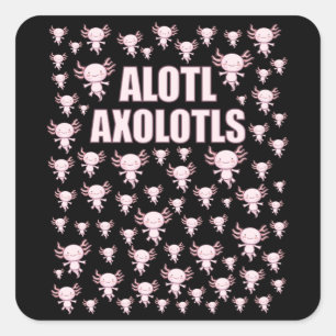 Adesivo Quadrado Alotl Axolotls, Muitos Axolotls