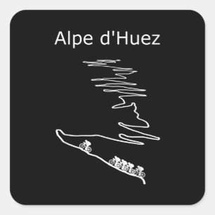 Adesivo Quadrado Alpe Huez Em França Design