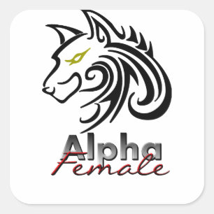 Adesivo Quadrado Alpha Female Stickers